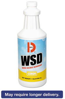 Big D Industries Water-Soluble Deodorant,  Lemon Scent, 32oz Bottles, 12/Carton