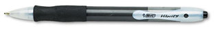 BIC® Velocity® Retractable Ballpoint Pen,  Black Ink, 1mm, Medium, Dozen