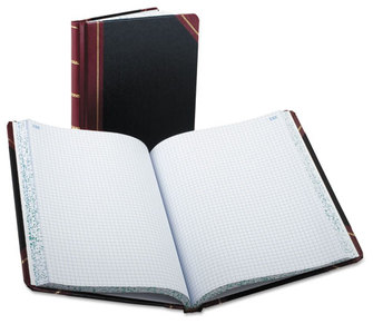 Boorum & Pease® Extra-Durable Bound Book,  Record Rule, Black Cover, 300 Pages, 8 1/8 x 10 3/8