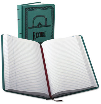 Boorum & Pease® Record and Account Book with Blue Cover,  Record Rule, Blue, 500 Pages, 12 1/8 x 7 5/8