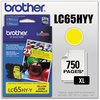 A Picture of product BRT-LC65HYY Brother LC65 Ink Cartridge,  Yellow