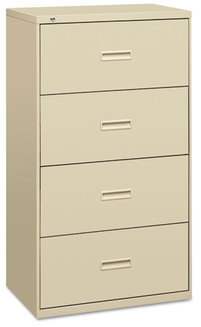 HON® 400 Series Lateral File 4 Legal/Letter-Size Drawers, Putty, 30" x 18" 52.5"
