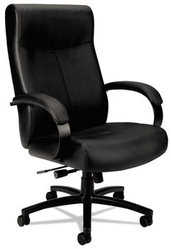 HON® Validate™ Big & Tall Leather Chair and Supports Up to 450 lb, 18.75" 21.5" Seat Height, Black