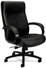 A Picture of product BSX-VL685SB11 HON® Validate™ Big & Tall Leather Chair and Supports Up to 450 lb, 18.75" 21.5" Seat Height, Black