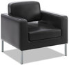 A Picture of product BSX-VL887SB11 HON® Corral™ Club Chair 31.5" x 28" 30.5", Black Seat, Back, Platinum Base