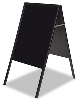 MasterVision® Wet Erase Board,  27x34 Black, Black Wood Frame