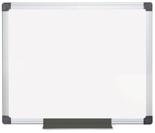 MasterVision® Value Lacquered Steel Magnetic Dry Erase Board,  24 x 36, White, Aluminum Frame
