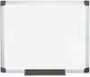 A Picture of product BVC-MA0307170 MasterVision® Value Lacquered Steel Magnetic Dry Erase Board,  24 x 36, White, Aluminum Frame