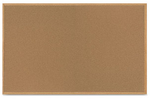 MasterVision® Value Cork Board with Oak Frame,  48 x 72, Natural