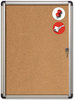 A Picture of product BVC-VT630101690 MasterVision® Slim-Line Enclosed Cork Bulletin Board,  28 x 38, Aluminum Case