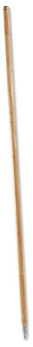Boardwalk® Metal Tip Threaded Hardwood Broom Handle,  1 1/8 dia x 60, Natural