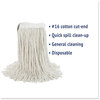 A Picture of product BWK-2016C Boardwalk® Cotton Cut-End Wet Mop Heads. No. 16 Size, White.