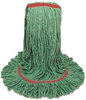 A Picture of product BWK-502GNNB Boardwalk® Narrowband Looped-End Mop Heads,  Premium Standard Head, Cotton/Rayon Fiber, Medium, Green