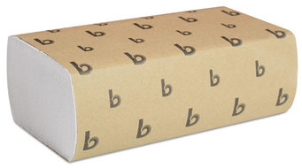 Boardwalk® Folded Paper Towels,  White, 9 x 9 9/20, 250 Towels/Pack, 16 Packs/Carton