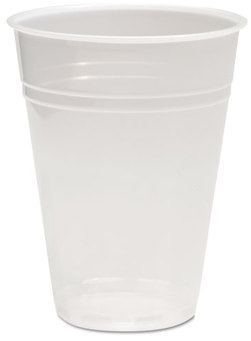 Boardwalk® Translucent Plastic Cold Cups. 10 oz. 100 cups/pack, 10 packs/carton.