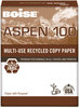 A Picture of product CAS-054925 Boise® ASPEN® 100 Multi-Use Recycled Paper,  92 Bright, 20lb, 11 x 17, White, 2500/CT