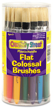 Creativity Street® Colossal Brush,  Natural Bristle, Flat, 30/Set