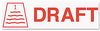 A Picture of product COS-035585 ACCUSTAMP2® Pre-Inked Shutter Stamp with Microban®,  Red, DRAFT, 1 5/8 x 1/2