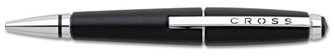 Cross® Edge Retractable Gel Roller Ball Pen,  0.7 mm, Medium, Black Ink, Black Barrel
