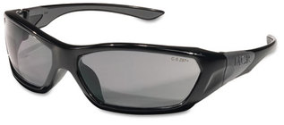Crews® Forceflex™ Professional Grade Safety Glasses,  Black Frame, Gray Lens