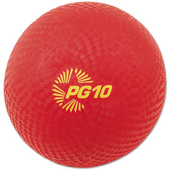 Champion Sports Playground Ball,  10" Diameter, Red