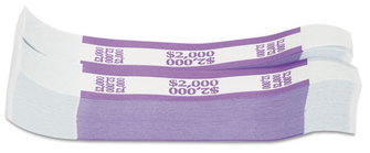 Coin-Tainer® Currency Straps,  Violet, $2,000 in $20 Bills, 1000 Bands/Pack