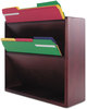 A Picture of product CVR-09623 Carver™ Hardwood Double Wall File,  Letter, Two Pocket, Mahogany