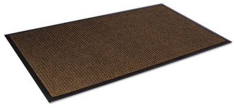 Super-Soaker™ Scraper/Wiper Floor Mat with Gripper Bottom. 34 X 58 in. Dark Brown.