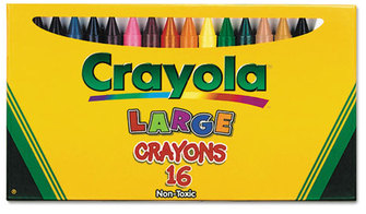 Crayola® Large Crayons,  16 Colors/Box