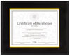 A Picture of product DAX-1511TB DAX® Hardwood Document/Certificate Frame,  11 x 14, 8 1/2 x 11, Black