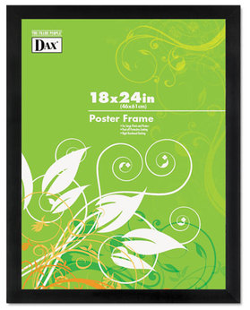 DAX® Black Solid Wood Poster Frames,  Wide Profile, 18 x 24