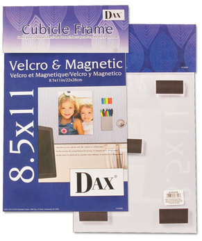DAX® Velcro®/Magnetic Cubicle Photo/Document Frame,  Acrylic, 8 1/2 x 11, Clear