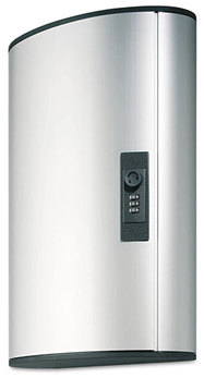 Durable® Locking Key Cabinet,  36-Key, Brushed Aluminum, Silver, 11 3/4 x 4 5/8 x 11
