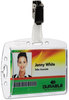 A Picture of product DBL-800519 Durable® ID/Security Card Holder Sets,  Vertical/Horizontal, With Clip, Clear, 25/Pack