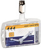 A Picture of product DBL-800519 Durable® ID/Security Card Holder Sets,  Vertical/Horizontal, With Clip, Clear, 25/Pack