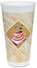 A Picture of product 107-439 Dart® Café G® Foam Hot/Cold Cups,  20 oz., Café G Design, White/Brown with Red Accents