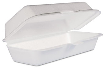 Dart Foam Hinged Lid Containers 8 x 8 x 2 1/4 White 200/Carton