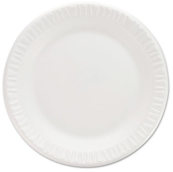 Dart® Concorde® Non-Laminated Foam Dinnerware,  Plates, 7"Diameter, White,125/Pack,8/Carton