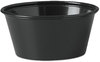 A Picture of product DCC-P325BLK SOLO® Cup Company Polystyrene Portion Cups,  3 1/4 oz., Black, 250/Bag, 2500/Carton