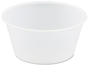 SOLO® Cup Company Polystyrene Portion Cups,  3.25oz, Translucent, 250/Bag, 10 Bags/Carton