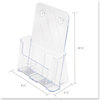 A Picture of product DEF-77001 deflecto® DocuHolder® for Countertop or Wall Mount Use,  9-1/4w x 3-3/4d x 10-3/4, Clear