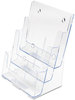 A Picture of product DEF-77301 deflecto® Multi Compartment DocuHolder®,  Three Compartments, 9-1/2w x 8d x 12-5/8h, Clear