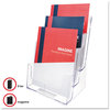 A Picture of product DEF-77301 deflecto® Multi Compartment DocuHolder®,  Three Compartments, 9-1/2w x 8d x 12-5/8h, Clear