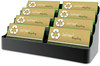 A Picture of product DEF-90804 deflecto® Sustainable Office® Recycled Business Card Holders,  Holds 400 2 x 3 1/2 Cards, Eight-Pocket, Black