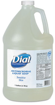 Dial® Professional Sensitive Skin Antimicrobial Soap,  Floral, 1gal Bottle, 4/Carton
