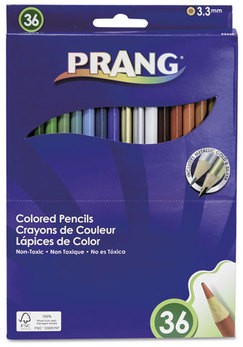Prang® Colored Pencil Sets,  3.3 mm, 36 Assorted Colors/Set