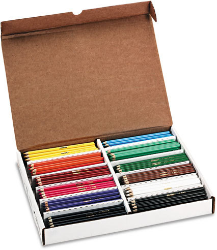 Dixon Ticonderoga 22120 Prang® Colored Pencil Sets, 3.3 mm, 12