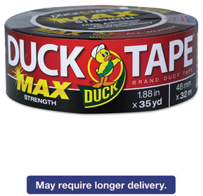 Duck® MAX Duct Tape,  1.88" x 35 yds, 3" Core, Black