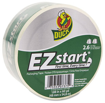 Duck® EZ Start® Premium Packaging Tape,  1.88" x 60yds, 3" Core, Clear