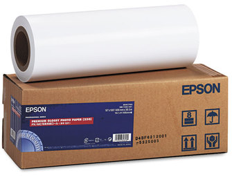 Epson® Premium Glossy Photo Paper Roll,  16" x 100 ft, Roll